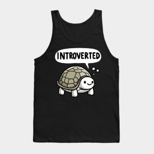 Introverted Happy Turtle Tank Top